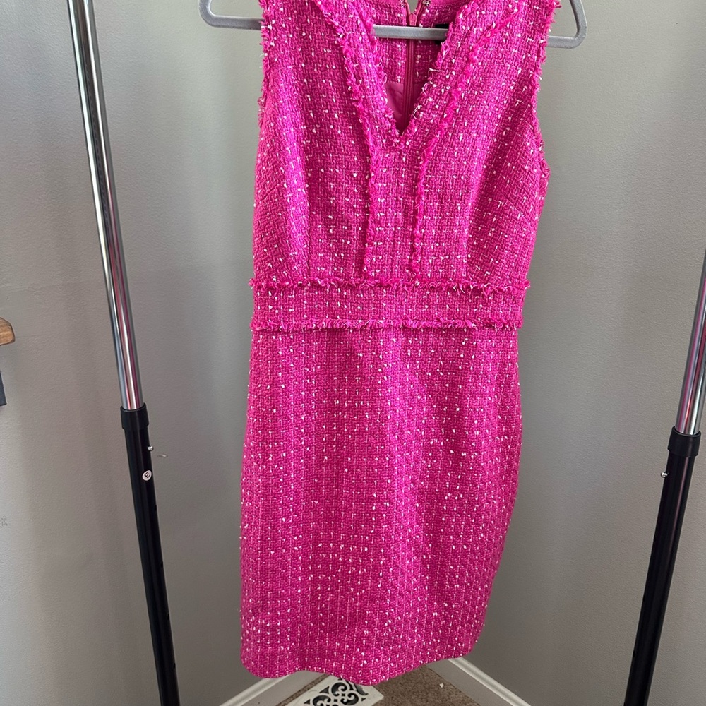 Jcrew Pink Tweed Dress